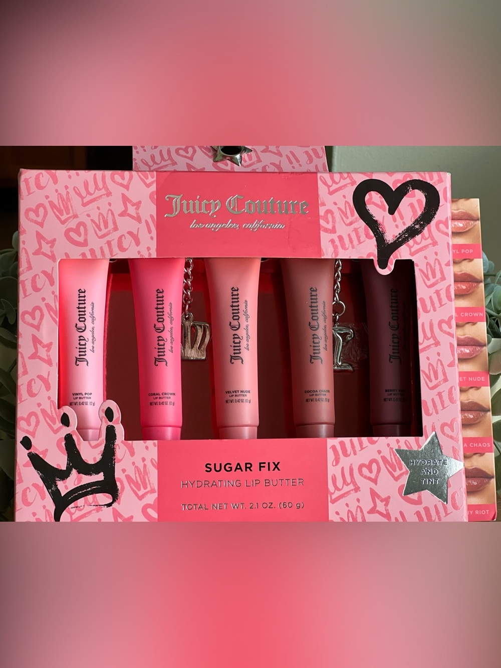Juicy Couture Sugar Fix Hydrating Lip Butter Set - Pink & Nude Shades